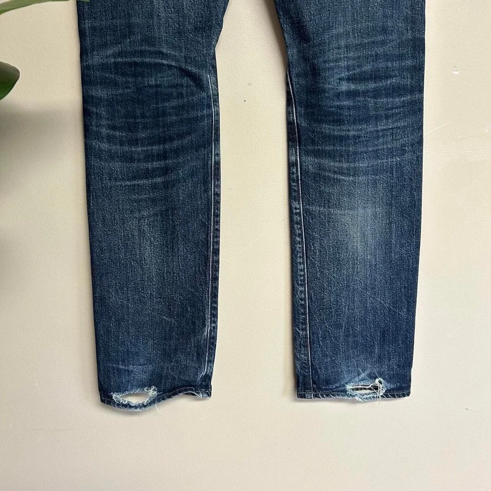 J. Crew 770 Faded Navy Dark Wash Jeans Mens 30x32 Vintage 2000s Y2K Straight